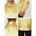 thumbnail image 6 of INSPIRE CHIC Men's Dress Satin V Neck Long Sleeves Button Down Party Shirts, 6 of 6