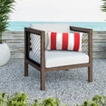 thumbnail image 3 of Outdoor Printed Stripe Lumbar Pillow 14 x 26 in Red, 3 of 5
