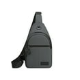 thumbnail image 2 of Bolso bandolera para hombre | Bolso de pecho ligero e impermeable de 0,2 kg | Mochila bandolera multifuncional para deportes al aire libre con puerto para auriculares para viajes y ocio, 2 of 6