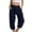 Navy-01, variant on REALiKUN Women's Capris Cargo Pants Casual Summer Elastic Waist Hiking Short Pants Joggers Travel Sweatpants