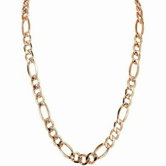 Figaro Rose Gold Chain Necklace – 3mm Fine 14K PVD Gold Plated, 22"