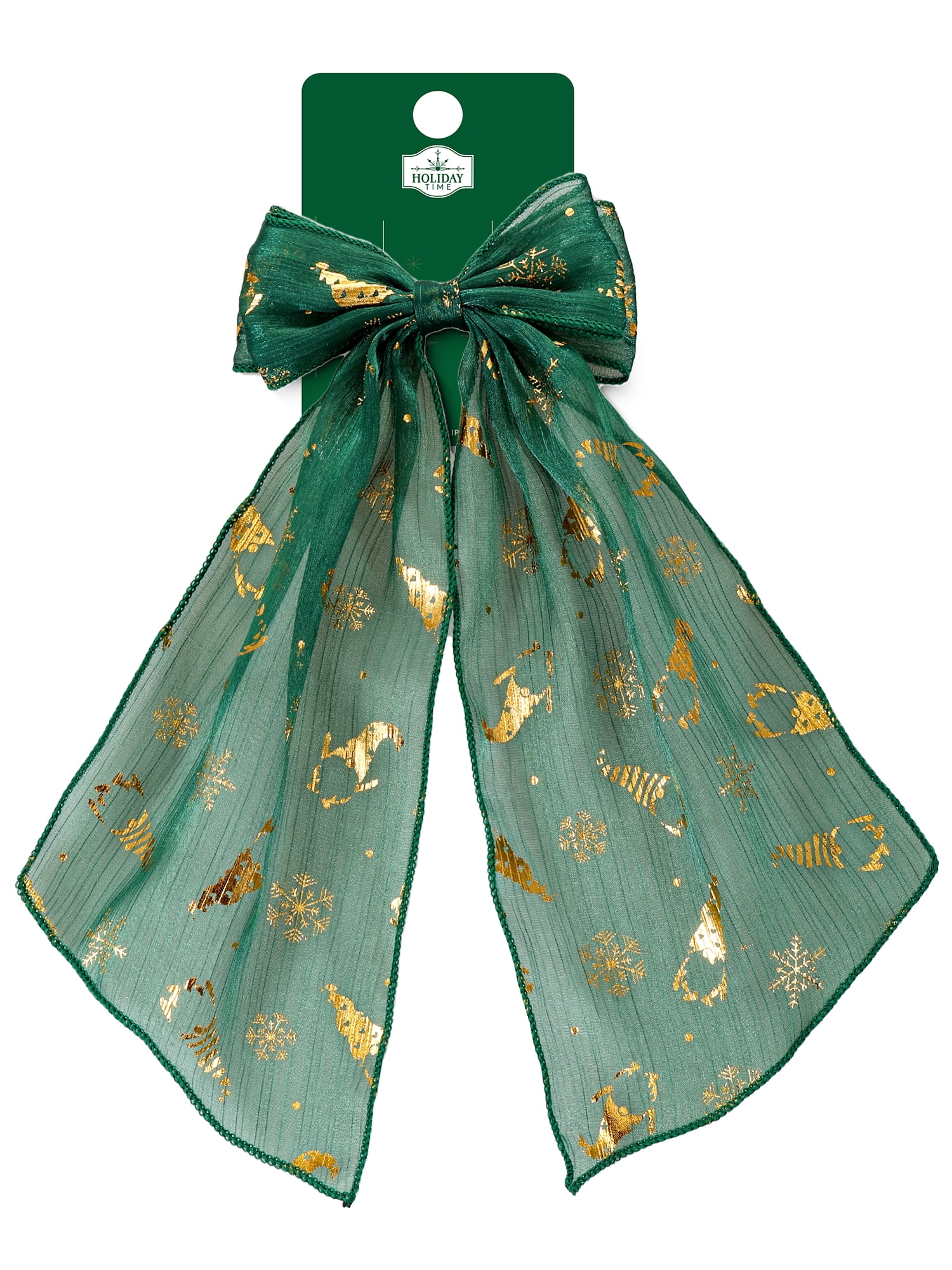Holiday Time Green Hair Bow, 1 Piece