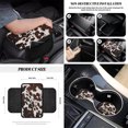 thumbnail image 5 of Yuyamidu Brown Cow Print Car Front Seat Cover Set with Steering Wheel Cover Seat Belt Pads Armrest Cover Coasters Trash Bag Air Vent Bag Rearview Mirror Cover Keychain 12 Pack Auto Accessories, 5 of 7