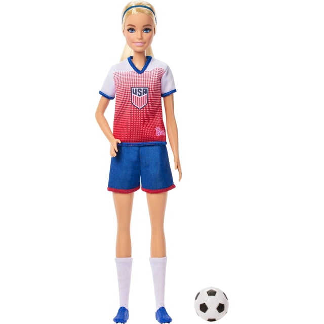 Muñeca de moda Barbie Careers USSF Soccer con accesorios