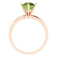 thumbnail image 4 of Solitaire Engagement Ring for Women - 2ct Natural Peridot in 14K Rose Gold Promise Ring, 4 of 6