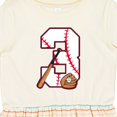 thumbnail image 4 of Inktastic Baseball Third Birthday Three Years Old Girls Toddler Dress, 4 of 5