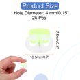 thumbnail image 2 of Uxcell 25 Pcs Bloqueo de Cuerda de Plástico de Primavera, Clip de Final de Doble Orificio, Transparente + Verde Fluorescente, 2 of 7