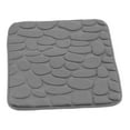thumbnail image 2 of Floor Mat, Stone Pattern Flannel Doormat 23.4 × 15.9in  For Kitchen For Bathroom Gray, 2 of 8