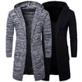 thumbnail image 5 of Cárdigan con capucha para hombre de primavera y otoño, suéter de punto para hombre, flexibilidad de uso, ropa de temporada, 5 of 5