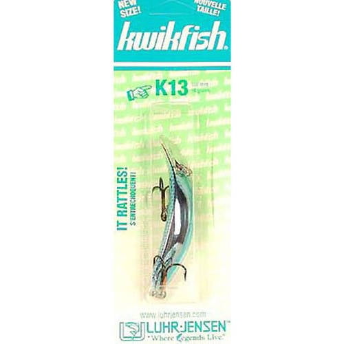 Luhr-Jensen K14 Kwikfish Trolling Lure | Rattle, Blazin' Blue UV Color