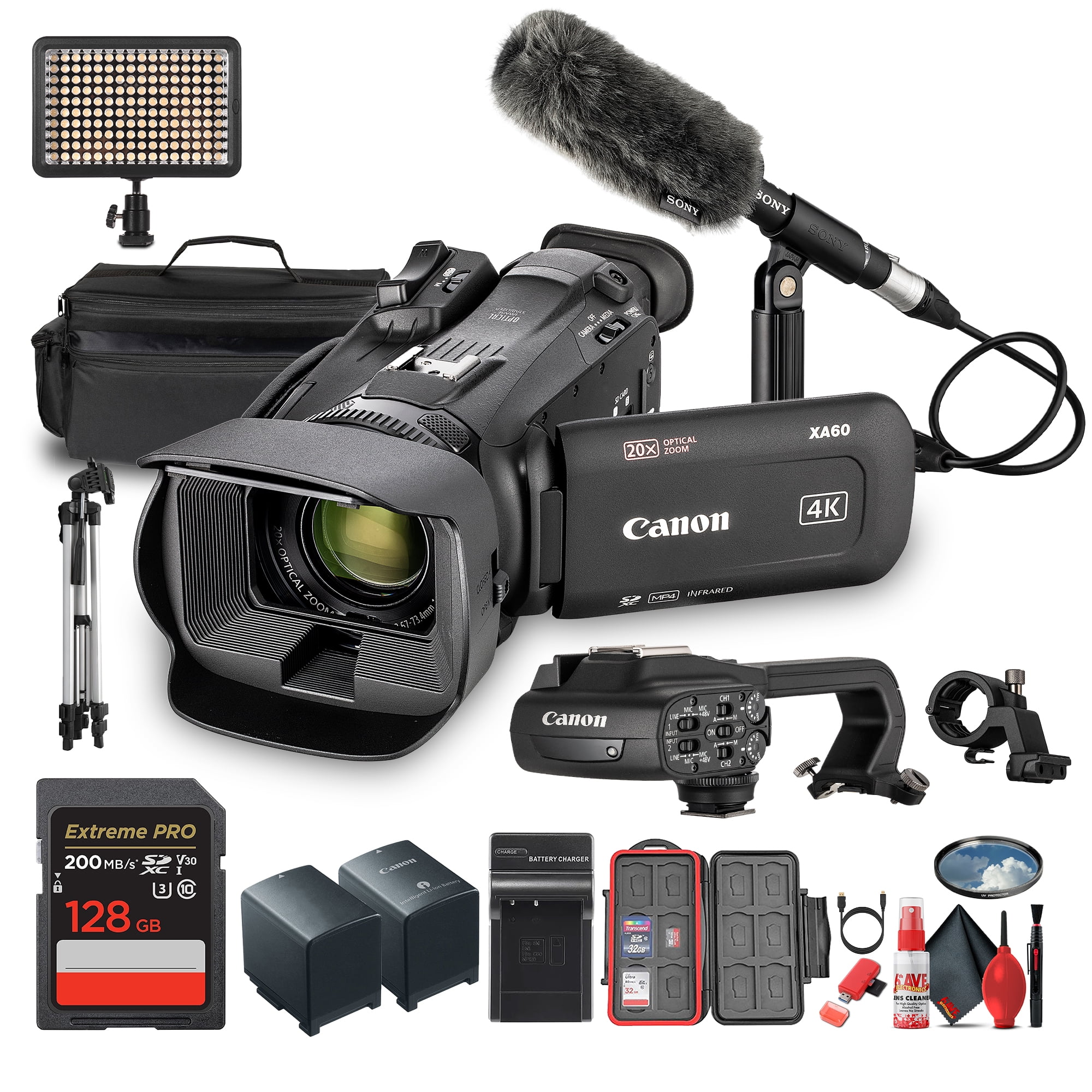 Canon XA40 Camcorder, 4K UHD, 20x Optical Zoom, 21.14 MP, Flash
