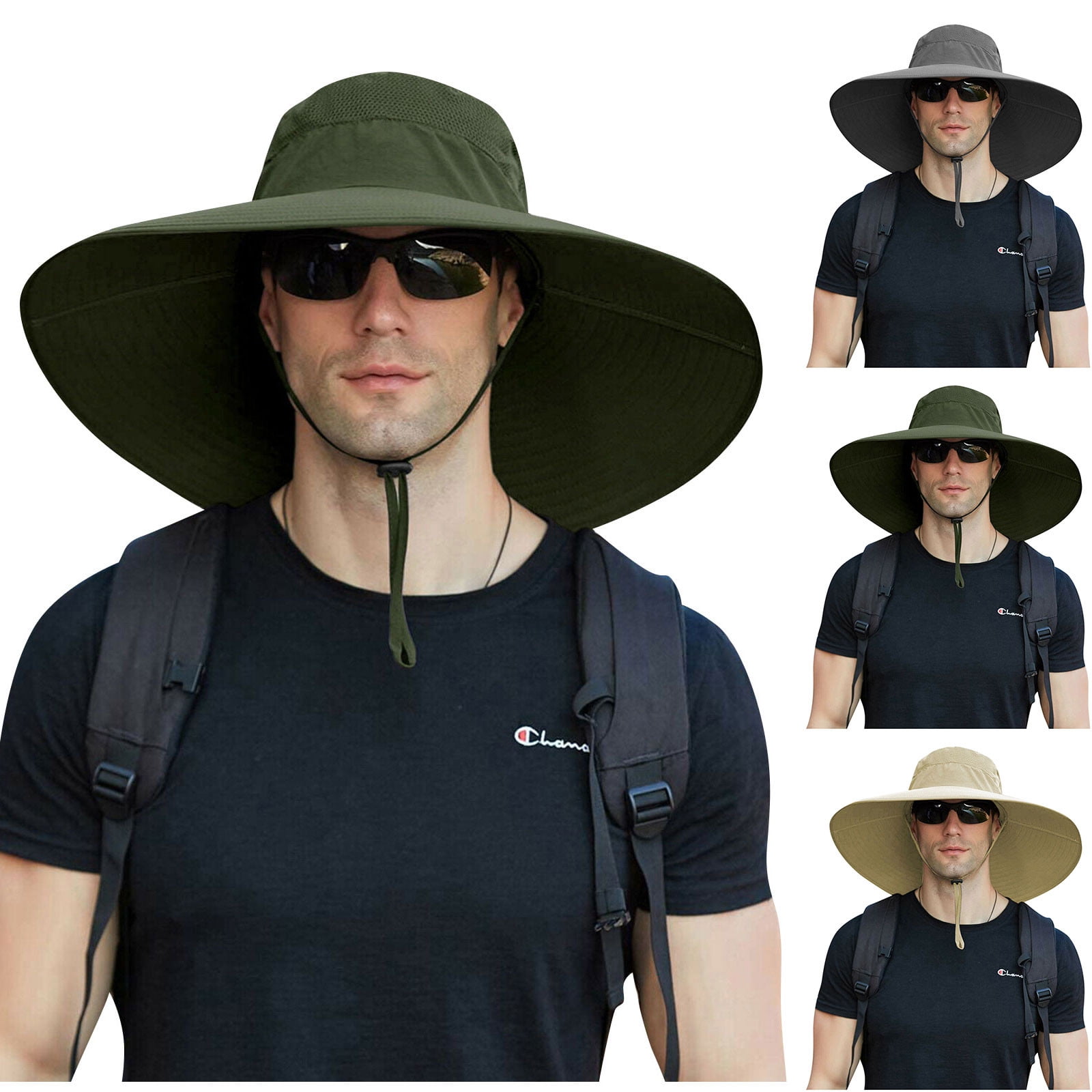 WGOUP Sun Protection Hat Men's Waterproof Fisherman's Hat Outdoor