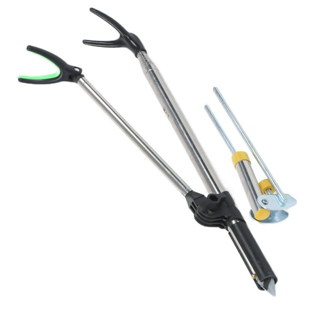 Peahefy Support de Canne à Pêche, Canne en Acier Inoxydable Antidérapante Rétractable Robuste avec Support Secondaire pour Lac pour Rivière pour Bordure