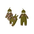 thumbnail image 2 of Cjfdfy Newborn Baby Boy Camo Angling Outfit Mama's Boy Long Sleeve Rompers And Wild Goose Deer Patch Overalls Pants With Cute Hat Infant Cute Fall Hunting Clothes, 2 of 9