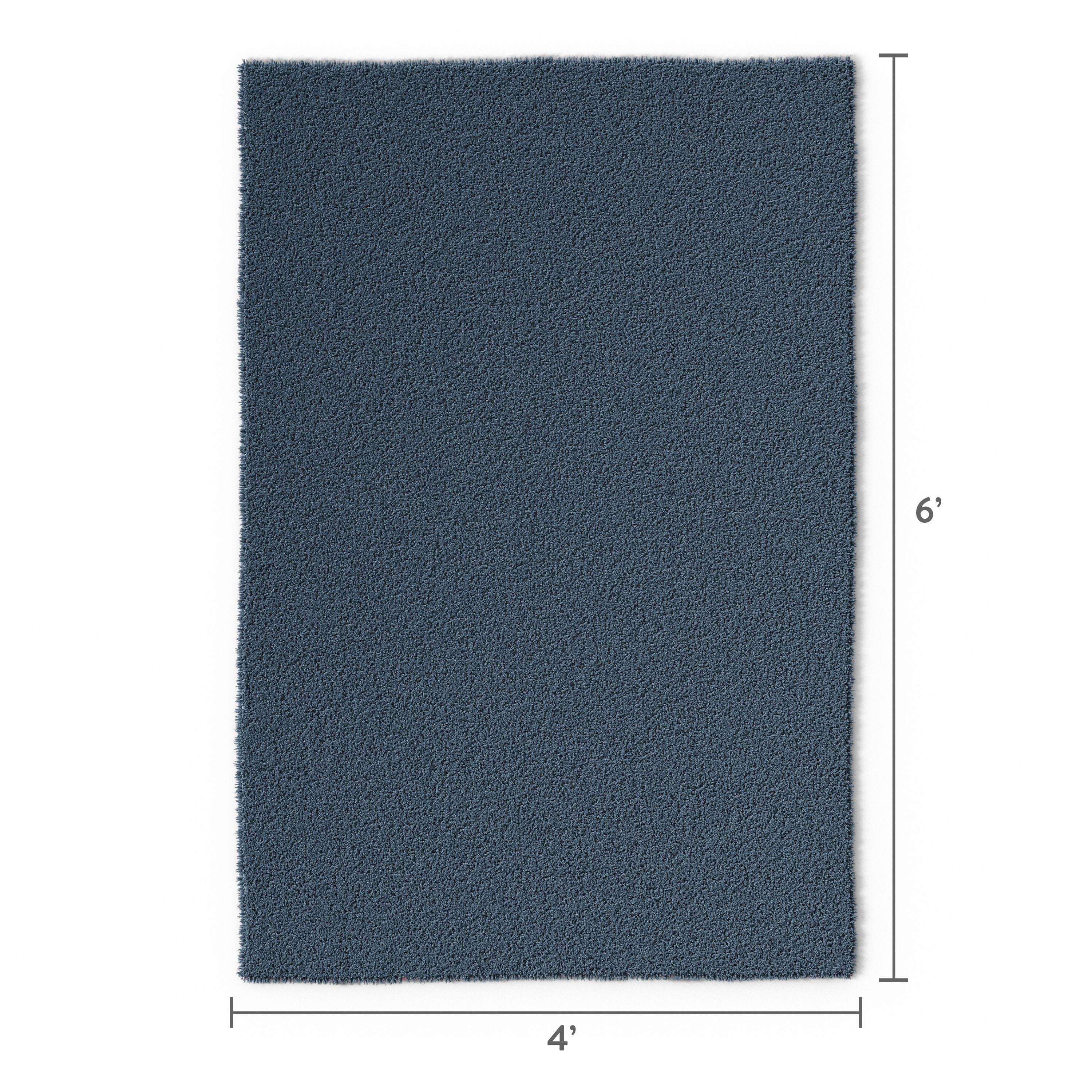 Mainstays Kids Tufted Blue Shag Washable Area Rug, 4' x 6'