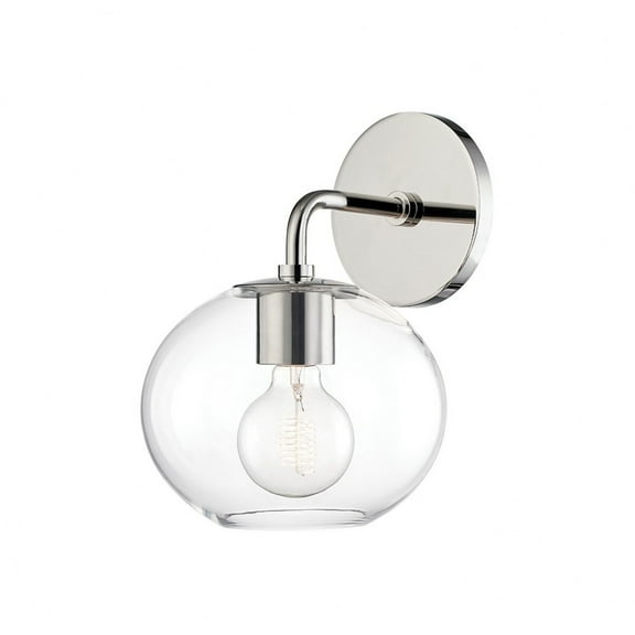 Open Box Mitzi by Hudson Valley Lighting Margot 1-Light Polished Nickel Wall Sconce