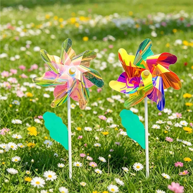 Sentmoon Outside Decorations for Yard Outdoor Decorations for Yard Colorful Windmill Toy Outdoor Decoration Prop DIY Handmade Material Package Toy for Children