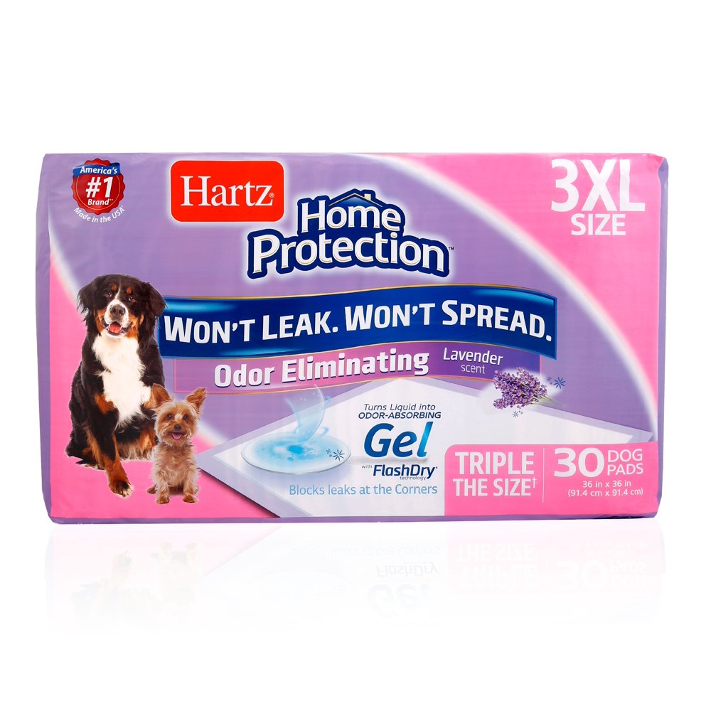 Hartz Home Protection Lavender Scent OdorEliminating Dog Pads, 30ct