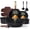 Black, variant on Blue & Gold 15-Piece Ceramic Non-Stick Cookware Set, PFAS-Free & Food Safe, Detachable Heat-resistant Handles, Smooth Non-stick Surface, Easy Clean & Dishwasher Safe, Universal Compatibility Fits Ind