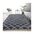 thumbnail image 1 of Cloud Gray Long Pile Rug, Kid and Pet-Friendly Square Rug for High Traffic Areas, Soft Carpet with Non-Shedding Abstract Patterns, Easy Care for Living Rooms (160x230cm), 1 of 5