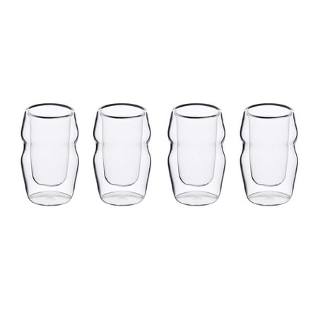 

Mixology by MasterPRO - 1.69 Oz Double Wall Borosilicate Shot Glasses Set of 4 1.69 Ounces