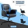 thumbnail image 5 of Vinsetto Racing Gaming Chair Faux Leather Adjustable Height with Wheels, Armrest, Mid Back Home Office, Blue, 5 of 10