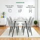 thumbnail image 3 of Juego De Comedor Mesa Vidrio Con 4 Sillas Eames Tapizadas Minimalista KingsHouse gris 5, 3 of 8
