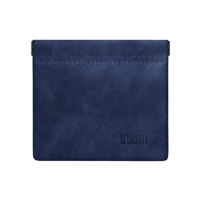 Seitruly Bolsa para auriculares Mini Cable USB portátil Bolsas de almacenamiento de monedas Teléfono Auriculares Bolsa Organizador Monedero Accesorios Cables de audio/vídeo Azul oscuro S