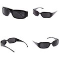 thumbnail image 2 of 4 piezas de gafas de rejilla/gafas con agujeros para entrenamiento ocular y relajación, gafas de rejilla 2 agujeros negros completos, 2 agujeros negros deportivos completos Namotu HFP-0380, 2 of 7