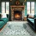 thumbnail image 5 of Sonoro Kate 5x7 Area Rugs for Living Room Bedroom, Non Slip Boho Machine Washable Indoor Floor Carpet, Green, 5 of 8