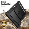 thumbnail image 4 of XYX for iPad Pro 12.9 inch Case (2022/2021/2020/2018), 3in1 Heavy Duty Shockproof Tablet Case with Stand, Shoulder Strap, Black, 4 of 7