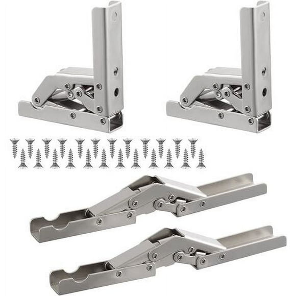 EcoNesxp Heavy Duty Folding Shelf Bracket Table Top Folding Table Telescopic Folding Shelf Bracket