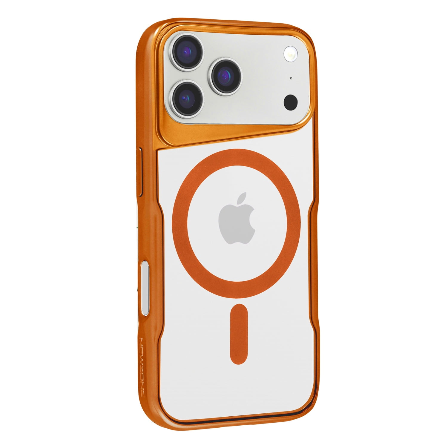 Scratch-Resistant Transparent Magnetic Cover for iPhone 17 Pro Max - Orange