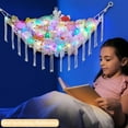 thumbnail image 2 of GOR umee Stuffed Animals Net or Hammock with LED Light, Hanging Stuffed Animals Storage Toy Hammock Net Corner Wall Girls Room Decor Toy Storage Organizer, White, L, 2 of 17