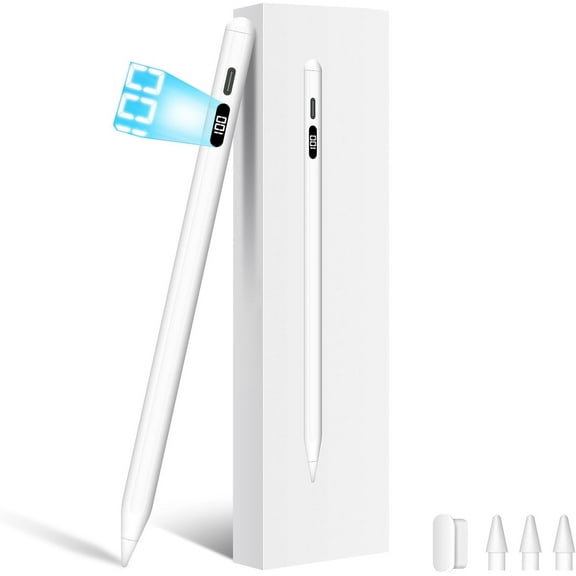 LOSOLUU Stylus Pen with 3 Replaceable Nibs, for iPad Air 3/4/5 & Mini 5/6, White