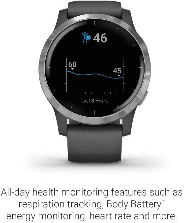 Garmin vívoactive 4, GPS Smartwatch, Features Music, Body Energy 