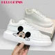 thumbnail image 3 of Zapatos de pareja de Mickey y minnie para hombre y mujer, zapatillas de plataforma informales, planos de kateboarding, graffiti 3D, 3 of 5