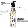thumbnail image 3 of Yayeee 20oz Insulated Water Bottle Double Wall Stainless Steel with Flip Straw Lid, Playful Forest, 3 of 7