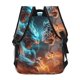 thumbnail image 4 of Easygdp Blue Dragon And White Tiger Mochila Ergonómica Versátil para Laptop - Múltiples Bolsillos, Correas Ajustables, Unisex para Escuela, Viajes y Actividades al Aire Libre-One Size, 4 of 5