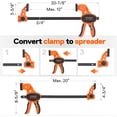 thumbnail image 4 of Jorgensen 12" 2-Pack One-Handed Bar Clamp/Spreader with Load Limit Indicator, Quick Grip E-Z Hold F Clamp Set, 300 lbs Medium Duty, 4 of 7