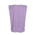 thumbnail image 4 of Nituyy Womens Solid Cotton Padded Shoulder Sleeveless Tee Vest Crew Neck Loose Tank Tops, 4 of 5