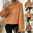 thumbnail image 4 of Birdeem Chandail Col Roulé pour Femmes, Couleur Unie Décontractée, Mode Automne/hiver, Haut à Manches Longues, Pulls pour Femmes, Chandail Col Roulé pour Femmes, 4 of 9