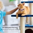 thumbnail image 4 of Deyuer Pet Collar Reflective Adjustable Strap with Little Bell Button Safety Nylon for Airtag Tracker, 4 of 10