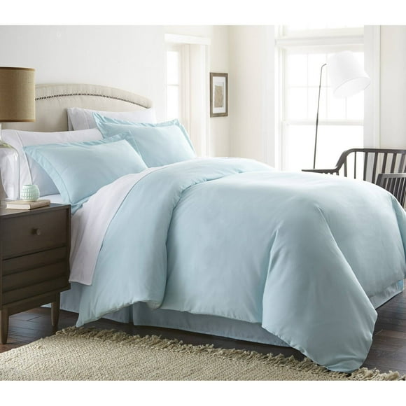 ienjoy Home Hotel Collection Soft Brushed Microfiber Duvet Cover Set, Queen, Aqua