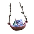 thumbnail image 3 of Abbracc Hanging Hammock Swing Animal Statue Animal Sculpture for Car Rearview Mirror Kitten, 3 of 9