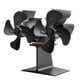 thumbnail image 1 of Ventilador de doble cabezal, estufa de calor con ventilador, 8 , aleación de aluminio, negro, duradero, multiusos, quemador de troncos de bajo, 1 of 9