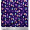 thumbnail image 1 of Soimoi Poly Georgette Fabric Donuts Food Print Sewing Fabric Yard 52 Inch Wide, 1 of 5
