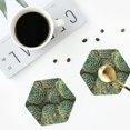 thumbnail image 5 of Gaeub Succulents Print 6 Pcs Leather Coasters for Drinks ,Drink Coasters Sets,Drink Table Cup Coasters for Living Room Kitchen Coffee Decor,Hexagon, 5 of 7