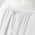 thumbnail image 5 of Men Pants Elegant Fashion Buckle Cuff Linen Pants Solid White Ankle-Length Trouser Plus Size Mens Casual Drawstring Sweatpants White S, 5 of 7