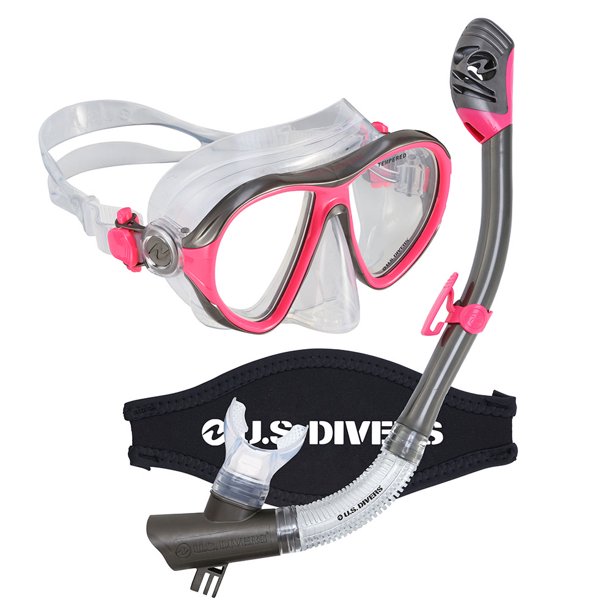 Aqua Lung US Divers Pink/Black Premium Womens Mask GoPro Ready Dry